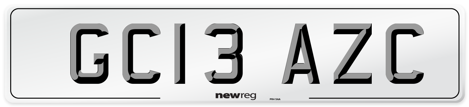 GC13 AZC Number Plate from New Reg